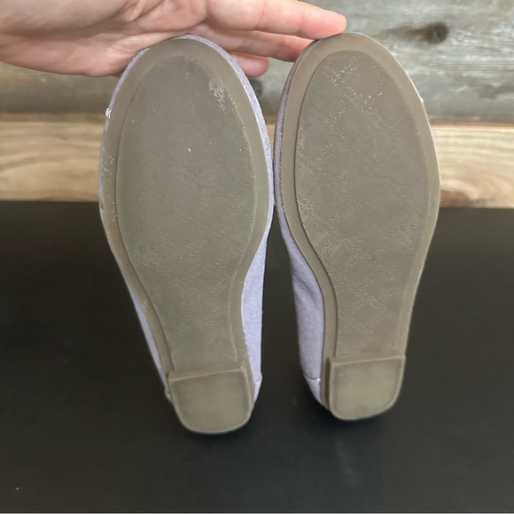 Vionic Caroll Ballet Flat Size 7 Microsuede Lavender Snake Print Silver Comfort - Picture 8 of 9